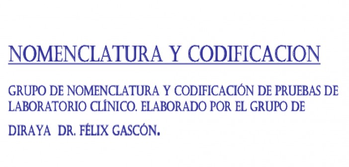 NOMENCLATOR Y CODIFICACION