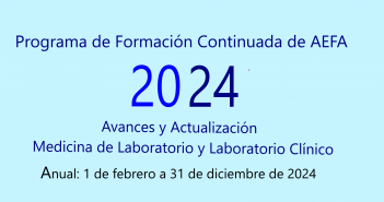 PROGRAMA FORMACIÓN CONTINUADA 2024. AEFA